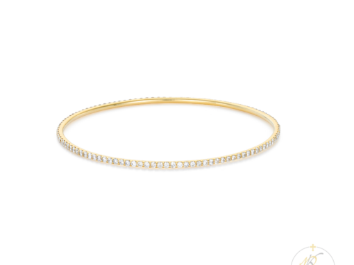 14K Bangle with Diamonds