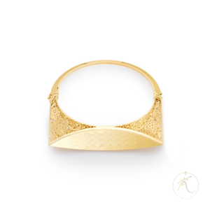 14K Italian Crochet Bangle
