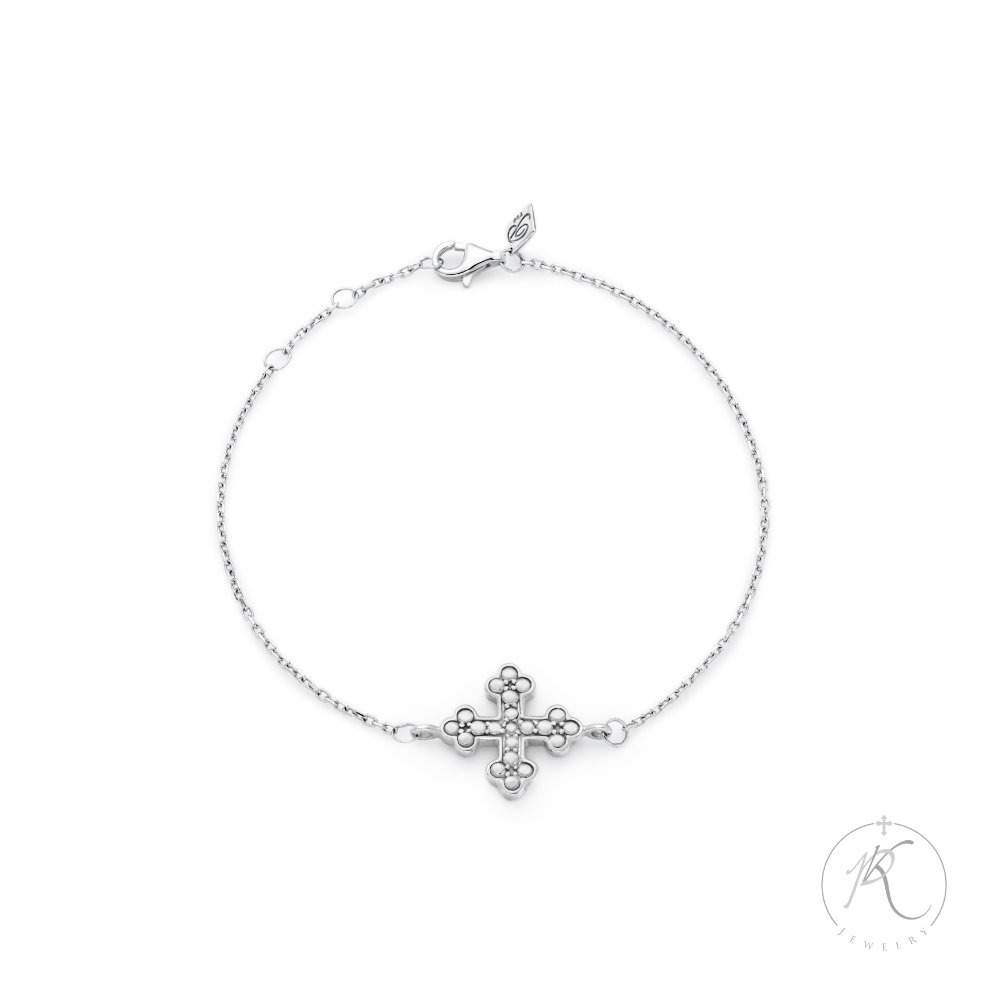 18K Bracelet & Cross - adjustable