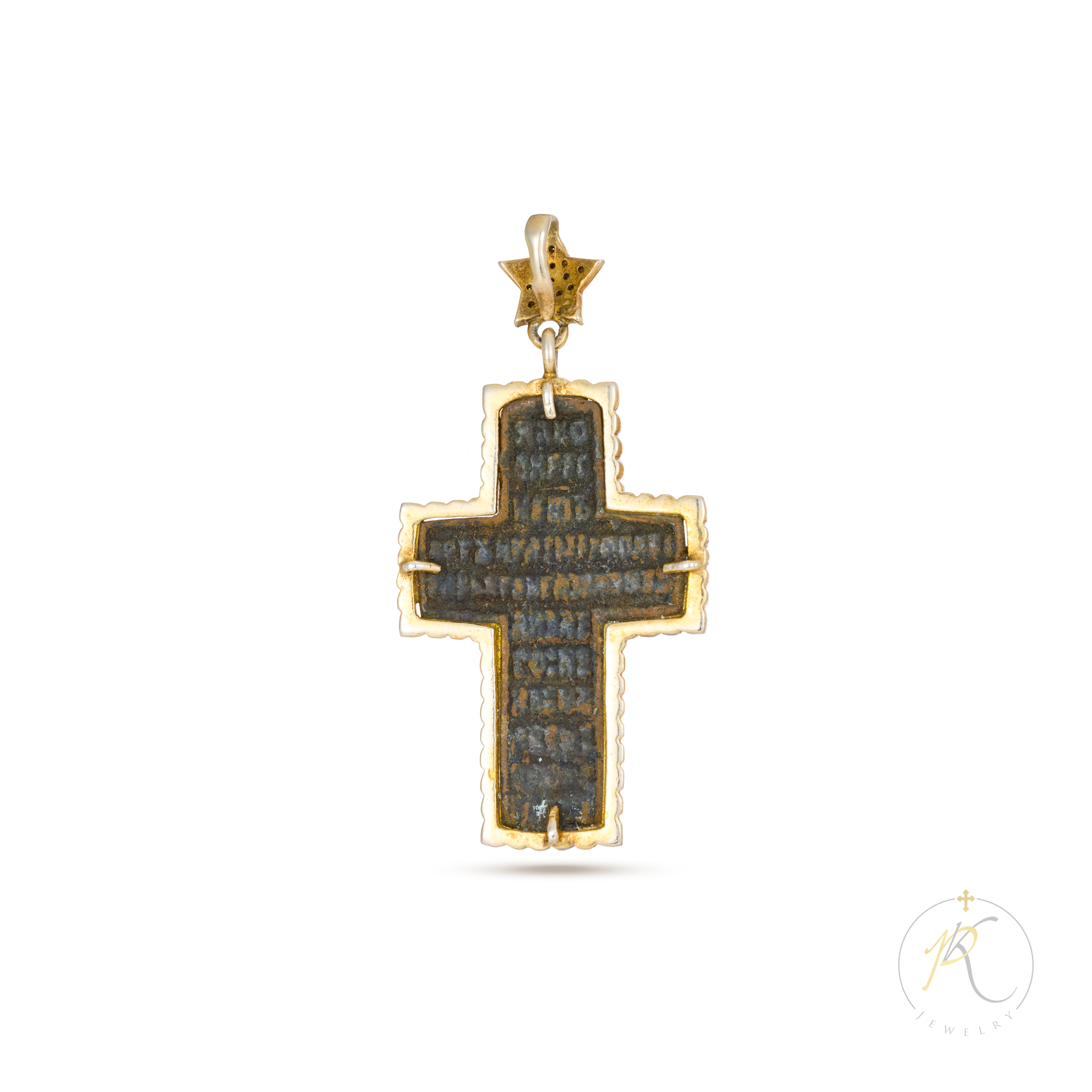 18K & Diamond Historical Artifact Cross - Image 2