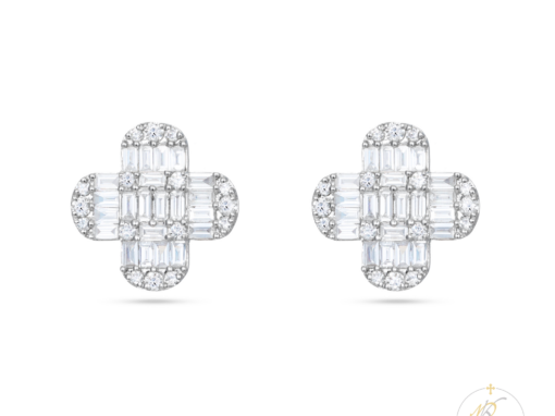 18K White Gold & Diamond Earrings – Illusion 18K White Gold & Diamond Earrings – Illusion
