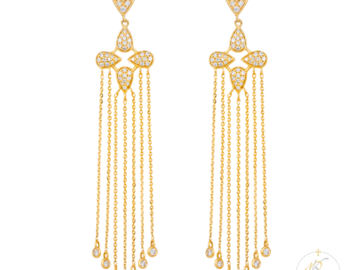 18K Yellow Gold & Diamond Earrings – Tassel & Dangle 18K Yellow Gold & Diamond Earrings – Tassel & Dangle