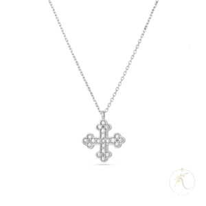18K Necklace & Cross - adjustable